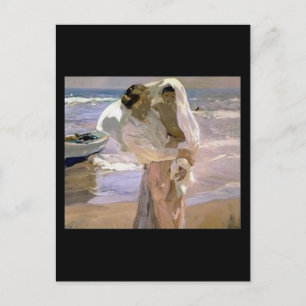 Joaquín Sorolla y Bastida After The Bath Postcard
