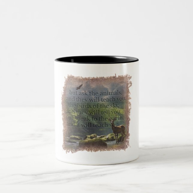 JOB 12:7 - Coffee Mug (Center)