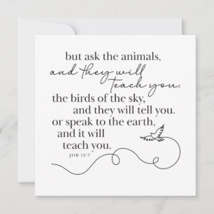 JOB 12:7 - Personalised Note Card