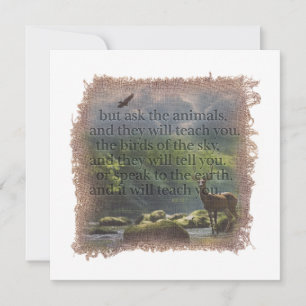 JOB 12:7 - Personalized Notecard