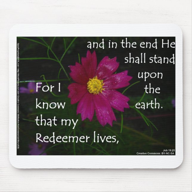 Job 19:25 I know that my Redeemer Lives! Mouse Pad (Front)