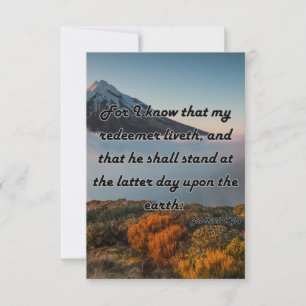 Job 19:25 KJV Bible Scripture Pic Greeting Card