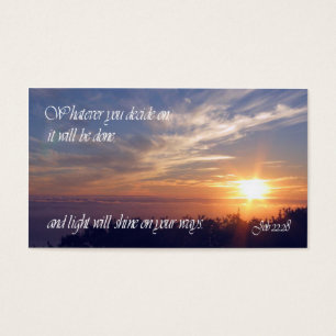 Job 22:28 Inspirational Wallet Cards
