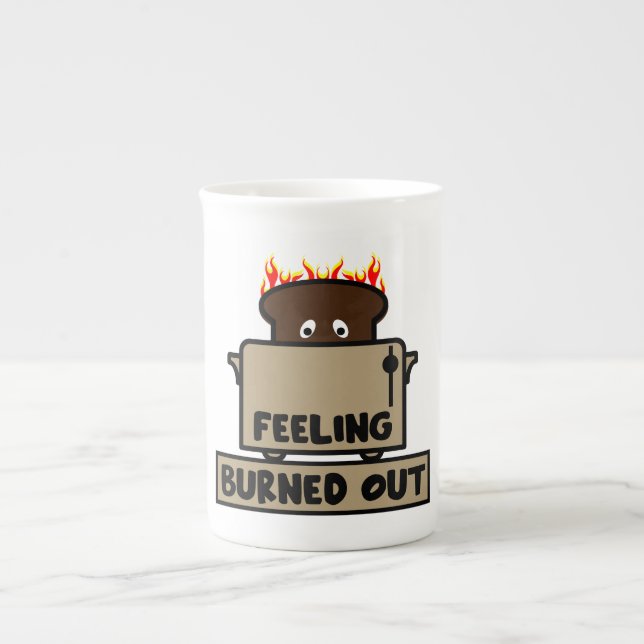 Job Burnout Bone China Mug (Front)
