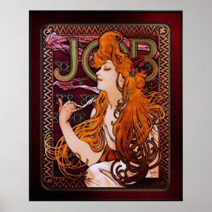 JOB by Alphonse Mucha Vintage Art Nouveau Artwork Poster