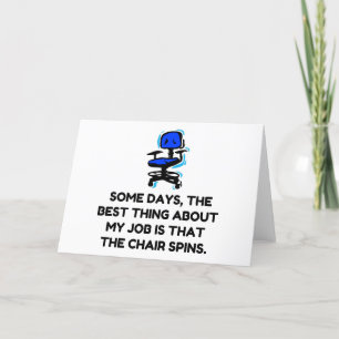 Job Chair Spins Holiday Card