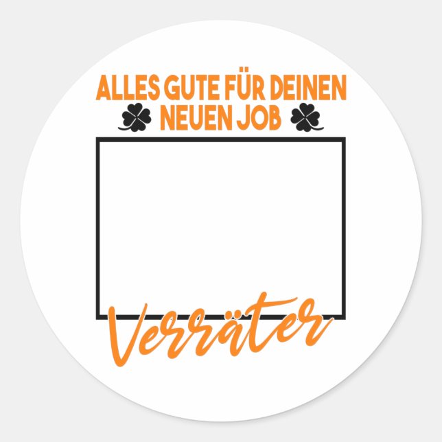 Job Change Farewell Farewell Gift For Colleagues Classic Round Sticker (Front)