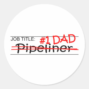 Job Dad Pipeliner Classic Round Sticker