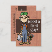 Job Hunting Handyman Fix-It Carpenter Painter Business Card (Front/Back)