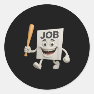 Job Job Sahur Funny Italian Brainrot Halloween Cos Classic Round Sticker
