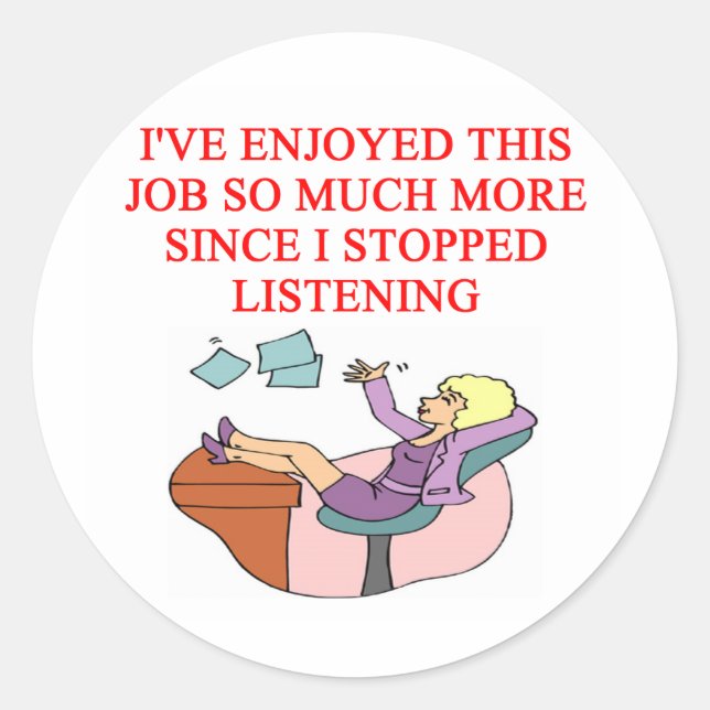 JOB joke Classic Round Sticker (Front)