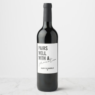 Job Promotion Gifts Wine Label