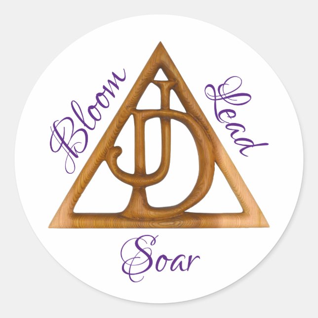 Job’s Daughters Symbol JDI Bloom Lead Soar OIJD Classic Round Sticker (Front)