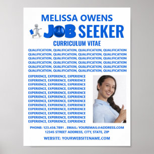 Job Seekers Logo, Curriculum Vitae Poster