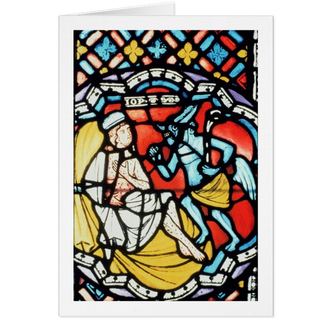 Job tormented by the Devil, 12th century (stained (Front)