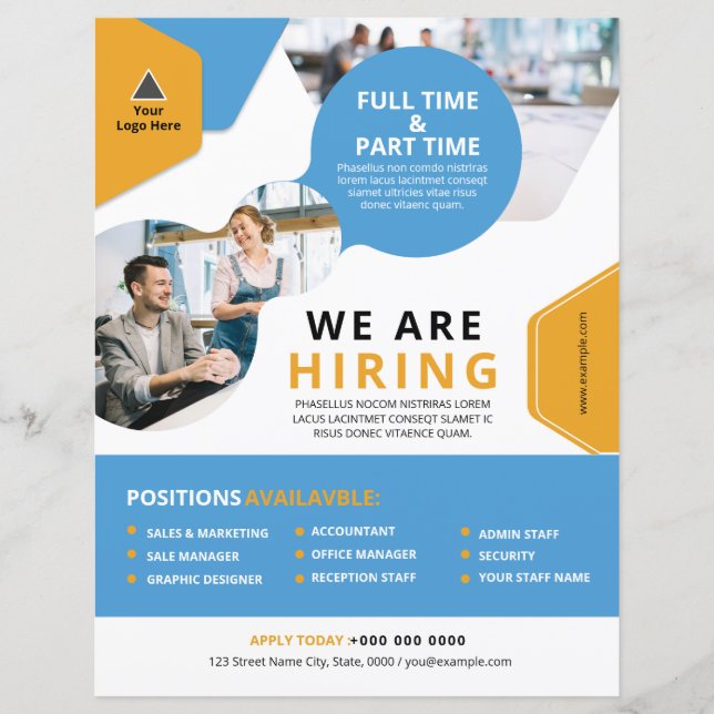 Job vacancy / We are hiring Flyer  (Front)