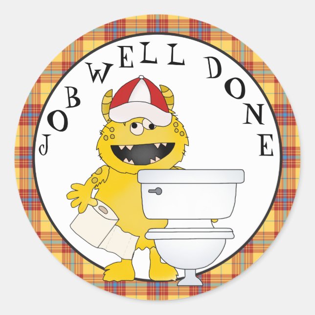 Job Well Done Potty Training Sticker (Front)