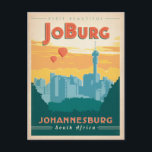 JoBerg, South Africa Postcard<br><div class="desc">Anderson Design Group is an award-winning illustration and design firm in Nashville,  Tennessee. Founder Joel Anderson directs a team of talented artists to create original poster art that looks like classic vintage advertising prints from the 1920s to the 1960s.</div>