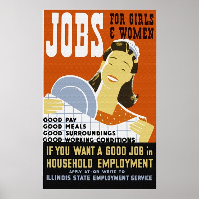Jobs for Girls & Women Poster (Front)