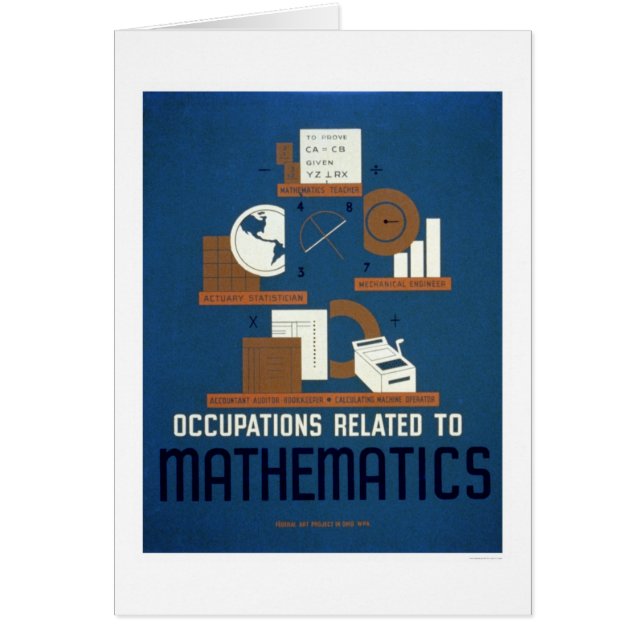 Jobs In Mathematics 1937 WPA (Front)