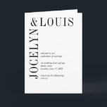 Jocelyn Black and White Modern Wedding Program<br><div class="desc">Modern folded wedding program featuring a minimalist black and white design with your names in a large font along the left side and top.  This design is simple enough for a formal wedding yet makes a bold statement.</div>
