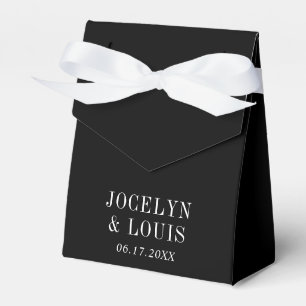 Jocelyn Black Modern Wedding Favour Box