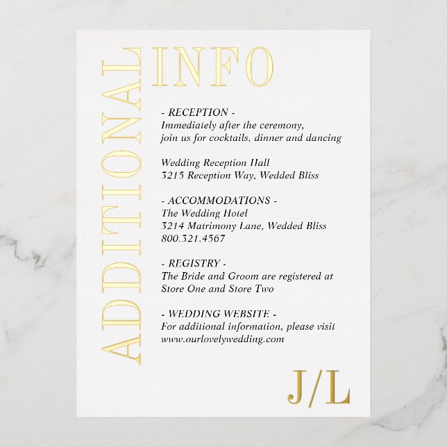 Jocelyn Modern Wedding Enclosure Card (Front)