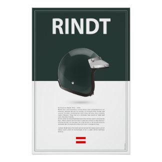 Jochen Rindt Helmet Poster
