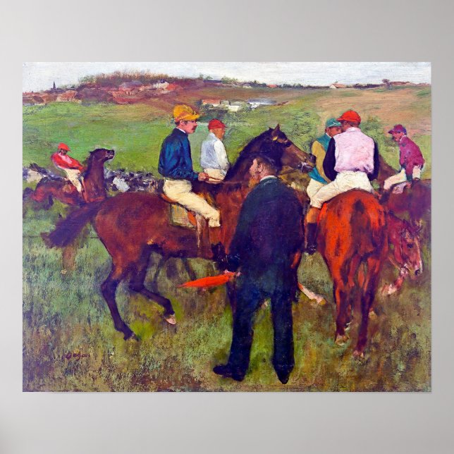 Jockey and Horse (Before the Race), Edgar Degas Poster (Front)