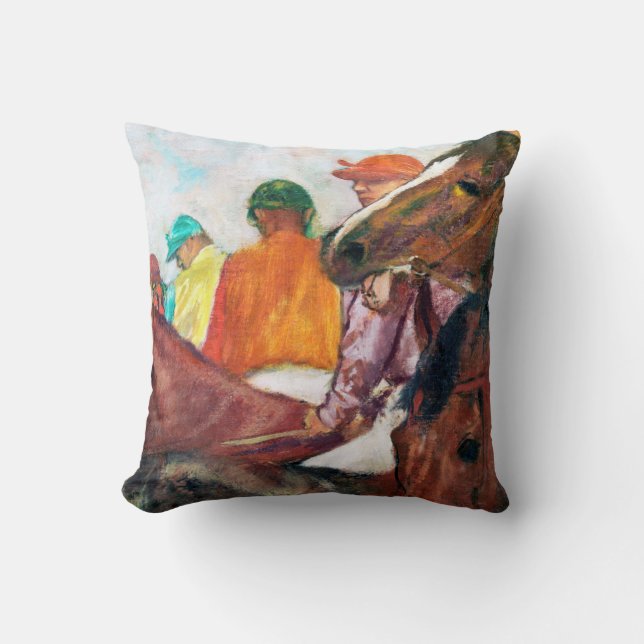Jockey and Horse, Edgar Degas Cushion (Front)