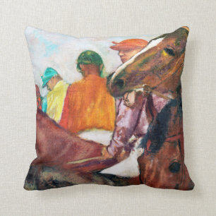 Jockey and Horse, Edgar Degas Cushion