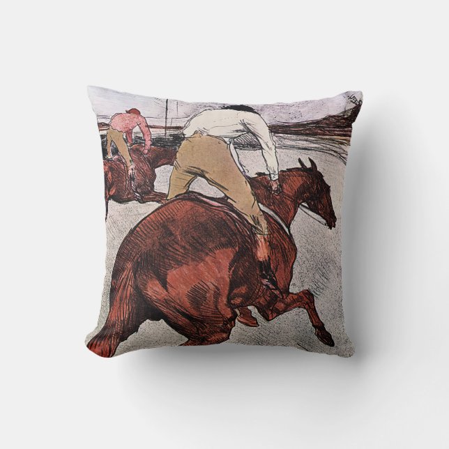 Jockey and Race Horse, Lautrec Cushion (Front)