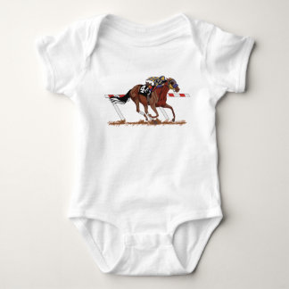 Jockey On Racehorse Baby Bodysuit