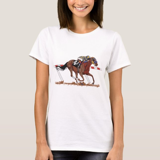 Jockey On Racehorse T-Shirt (Front)