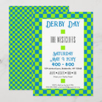 Jockey Silk Blocks Green and Blue Derby