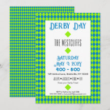 Jockey Silk Diamonds Green and Blue Derby