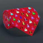 Jockey Silks on Red Fun Horse Racing Tie<br><div class="desc">If you love horse racing then you'll adore this fun tie printed with a pattern of jockey silks. Multi-coloured jockey outfits printed on a rich red background (you can change the background colour to whatever colour you wish - just click Customise).</div>