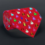 Jockey Silks on Red Fun Horse Racing Tie<br><div class="desc">If you love horse racing then you'll adore this fun tie printed with a pattern of jockey silks. Multi-coloured jockey outfits printed on a rich red background (you can change the background colour to whatever colour you wish - just click Customise).</div>