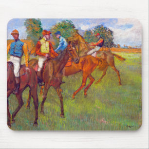 Jockeys and Race Horses, Edgar Degas Mouse Pad
