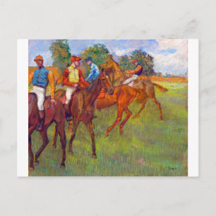 Jockeys and Race Horses, Edgar Degas Postcard