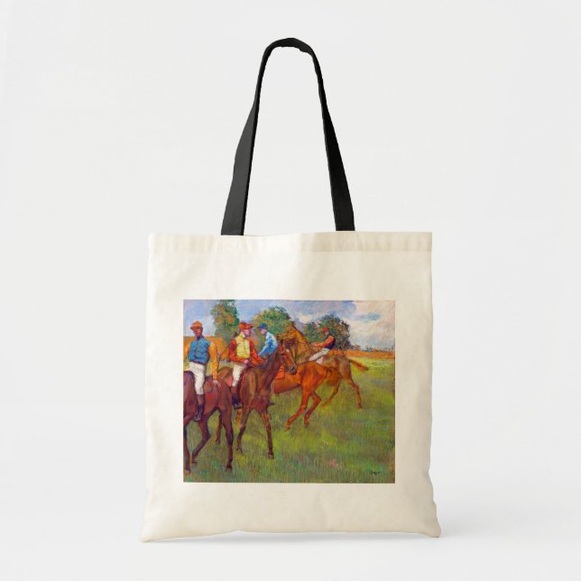 Jockeys and Race Horses, Edgar Degas Tote Bag (Front)