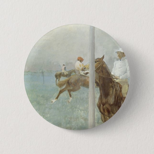 Jockeys Before the Race by Edgar Degas 6 Cm Round Badge (Front)