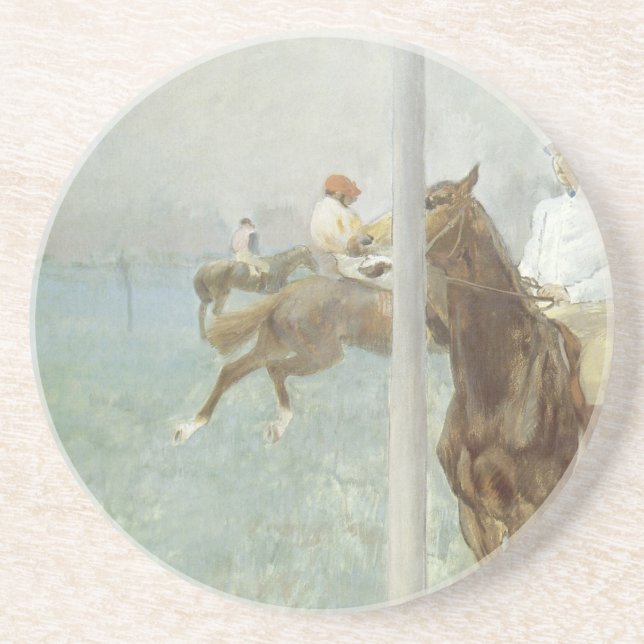 Jockeys Before the Race by Edgar Degas Coaster (Front)