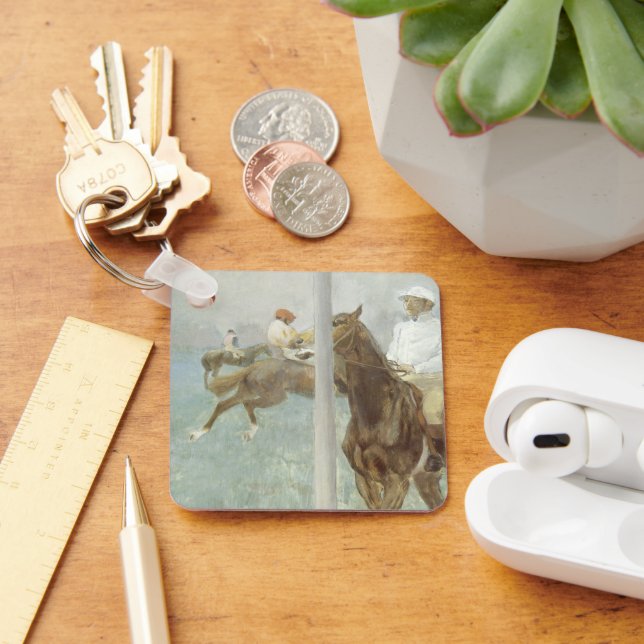 Jockeys Before the Race by Edgar Degas Key Ring (Desk)