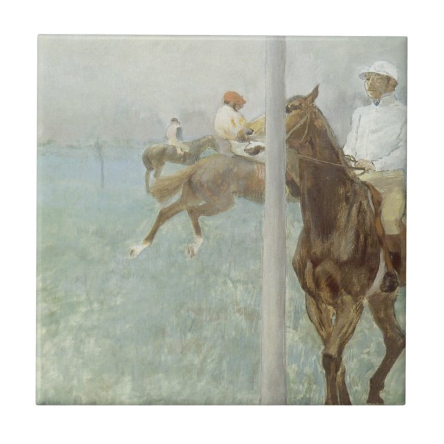 Jockeys Before the Race by Edgar Degas Tile (Front)