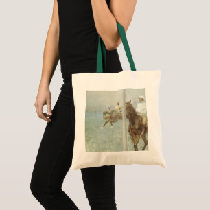 Jockeys Before the Race by Edgar Degas Tote Bag