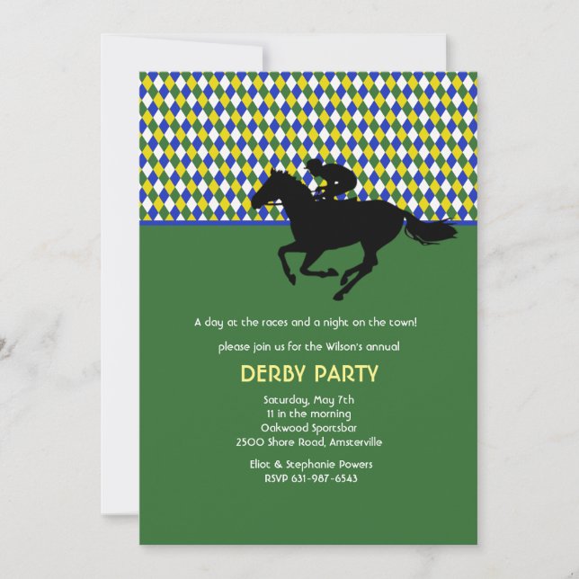 Jockey's Pride Emerald Invitation (Front)