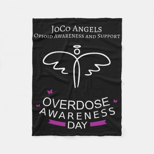Joco Angels Overdose Awareness Day  Fleece Blanket (Front)