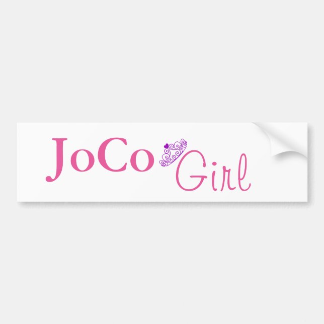 JoCo Girl on white Bumper Sticker (Front)