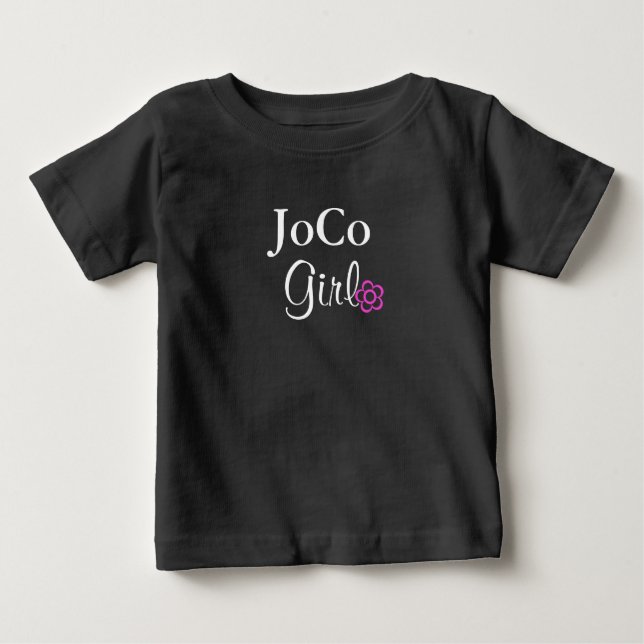 JoCo Girl Pink Flower Baby T-Shirt (Front)